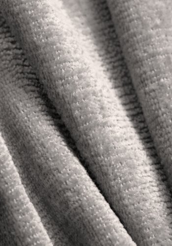 MICADONI Jenny sofa, 3 seter - slv chenille og sort plast