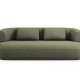 MICADONI Jenny sofa, 3 seter - grnn chenille og sort plast