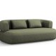 MICADONI Jenny sofa, 3 seter - grnn chenille og sort plast
