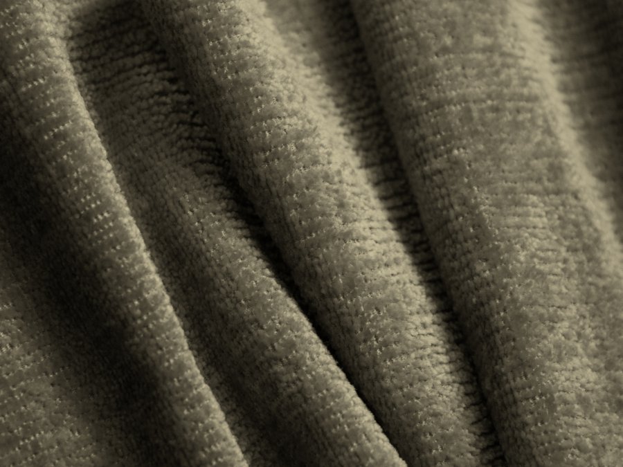 MICADONI Jenny sofa, 3 seter - grnn chenille og sort plast