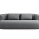 MICADONI Jenny sofa, 3 seter - antrasittgr chenille og sort plast