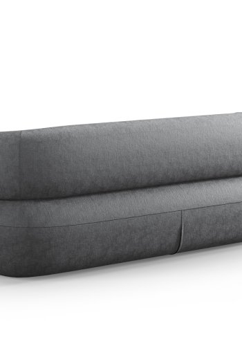 MICADONI Jenny sofa, 3 seter - antrasittgr chenille og sort plast