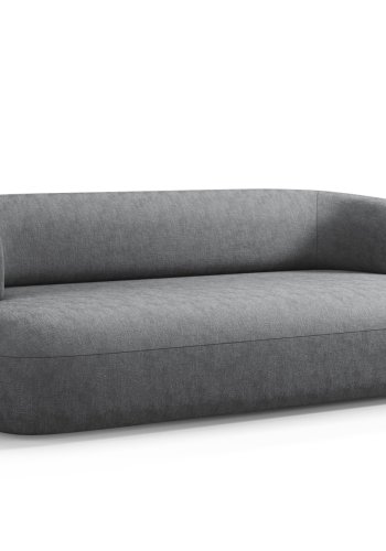 MICADONI Jenny sofa, 3 seter - antrasittgr chenille og sort plast