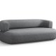 MICADONI Jenny sofa, 3 seter - antrasittgr chenille og sort plast