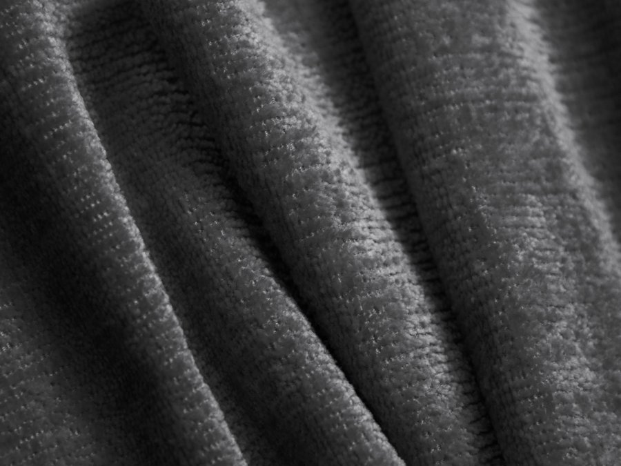 MICADONI Jenny sofa, 3 seter - antrasittgr chenille og sort plast