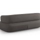 MICADONI Jenny sofa, 3 seter - gr boucl og sort plast