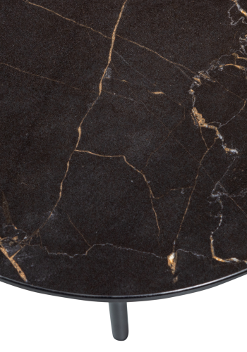 WOOOD VAJEN SOFFBORD MED MARMORLOOK BORDSKIVA SVART 70X70CM