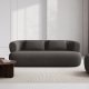 MICADONI Jenny sofa, 3 seter - gr boucl og sort plast
