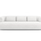 MICADONI Jenny sofa, 4 seter - hvit boucl og sort plast