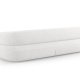 MICADONI Jenny sofa, 4 seter - hvit boucl og sort plast