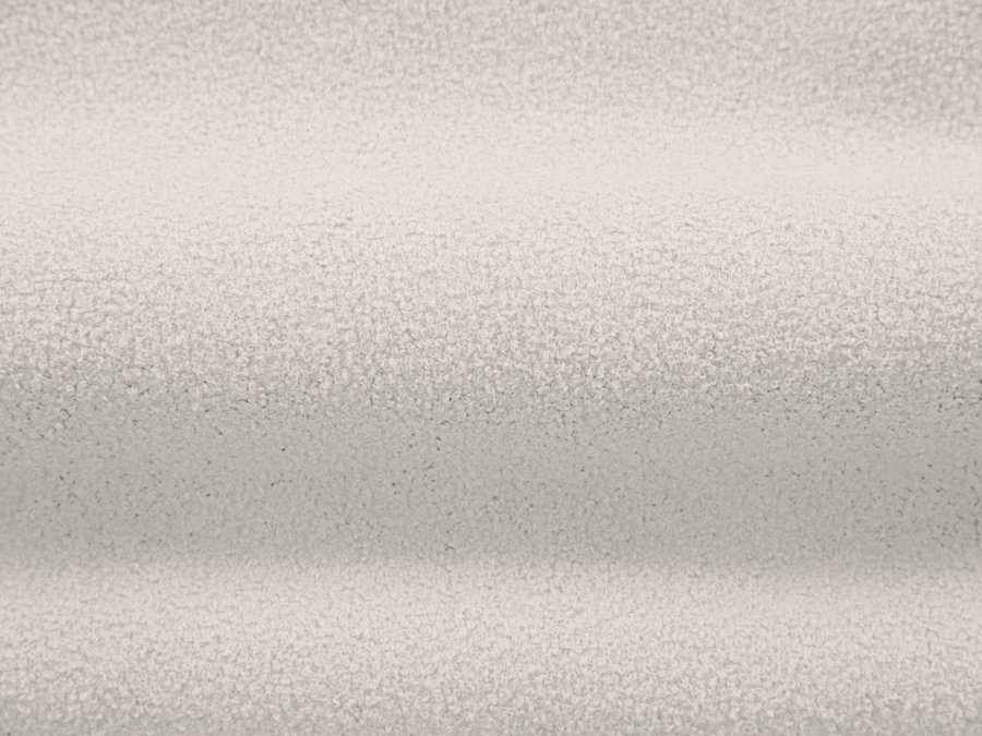 MICADONI Jenny sofa, 4 seter - hvit boucl og sort plast