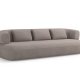MICADONI Jenny sofa, 4 seter - brun boucl og sort plast