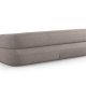 MICADONI Jenny sofa, 4 seter - brun boucl og sort plast