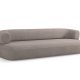 MICADONI Jenny sofa, 4 seter - brun boucl og sort plast