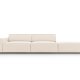 MICADONI Jodie sofa, hyre, 3 seter - beige flyel og sort plast