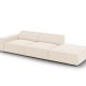MICADONI Jodie sofa, hyre, 3 seter - beige flyel og sort plast