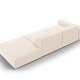 MICADONI Jodie sofa, hyre, 3 seter - beige flyel og sort plast