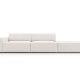 MICADONI Jodie sofa, hyre, 3 seter - beige stoff og sort plast