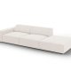 MICADONI Jodie sofa, hyre, 3 seter - beige stoff og sort plast