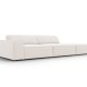 MICADONI Jodie sofa, hyre, 3 seter - beige stoff og sort plast