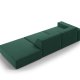 MICADONI Jodie sofa, hyre, 3 seter - grnt stoff og sort plast