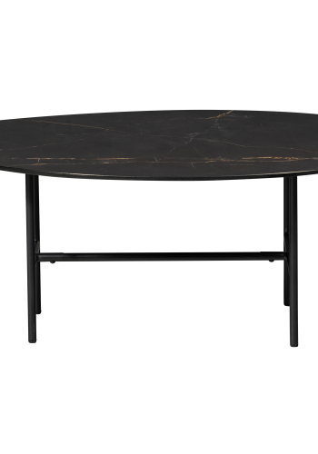 WOOOD VAJEN SOFFBORD MED MARMORLOOK BORDSKIVA SVART 80x60C