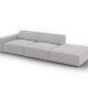 MICADONI Jodie sofa, hyre, 3 seter - grtt stoff og sort plast