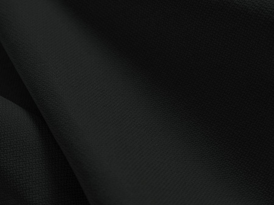 MICADONI Jodie sofa, hyre, 3 seter - svart stoff og sort plast