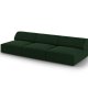 MICADONI Jodie sofa, 3 seter - grnn flyel og sort plast