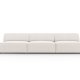 MICADONI Jodie sofa, 3 seter - beige stoff og sort plast