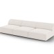 MICADONI Jodie sofa, 3 seter - beige stoff og sort plast