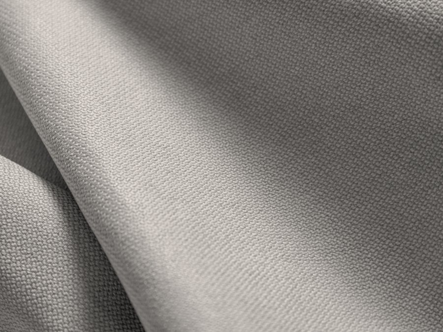 MICADONI Jodie sofa, 3 seter - grtt stoff og sort plast