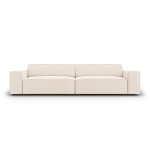 MICADONI Jodie sofa, 4 sder - beige fljl og sort plast
