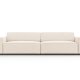 MICADONI Jodie sofa, 4 seter - beige flyel og sort plast