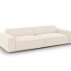 MICADONI Jodie sofa, 4 seter - beige flyel og sort plast