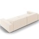 MICADONI Jodie sofa, 4 seter - beige flyel og sort plast
