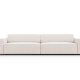 MICADONI Jodie sofa, 4 seter - beige stoff og sort plast
