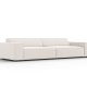 MICADONI Jodie sofa, 4 seter - beige stoff og sort plast