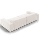 MICADONI Jodie sofa, 4 seter - beige stoff og sort plast