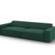 MICADONI Jodie sofa, 4 seter - grnt stoff og sort plast