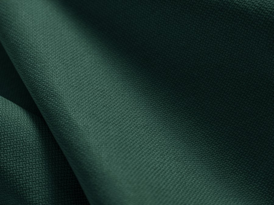 MICADONI Jodie sofa, 4 seter - grnt stoff og sort plast