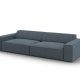 MICADONI Jodie sofa, 4 seter - bltt stoff og sort plast