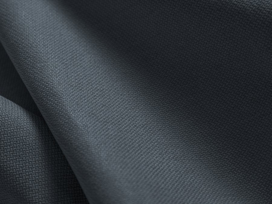 MICADONI Jodie sofa, 4 seter - bltt stoff og sort plast