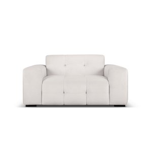 MICADONI Kendal sofa, 2 sder - gr fljl og sort bgetr