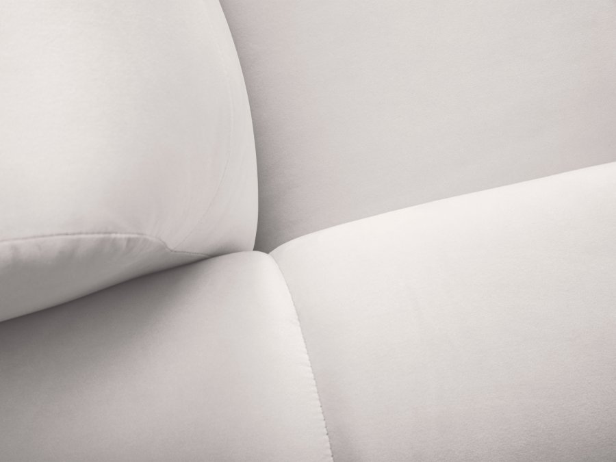 MICADONI Kendal sofa, 2 seter - gr flyel og svart bketre