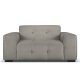 MICADONI Kendal sofa, 2 seter - antrasittgr flyel og svart bketre