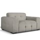 MICADONI Kendal sofa, 2 seter - antrasittgr flyel og svart bketre