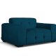 MICADONI Kendal sofa, 2 seter - bl flyel og svart bketre