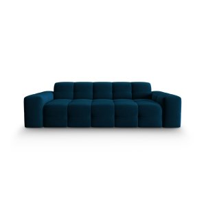 MICADONI Kendal sofa, 3 sder - bl fljl og sort bgetr