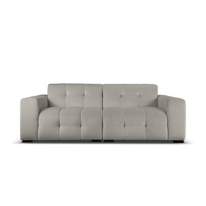 MICADONI Kendal sofa, 4 sder - antracitgr fljl og sort bgetr